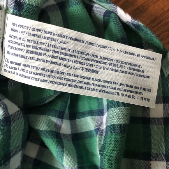 Abercrombie Kids Plaid Button Down Shirt Sz 9/10 - Picture 3 of 4